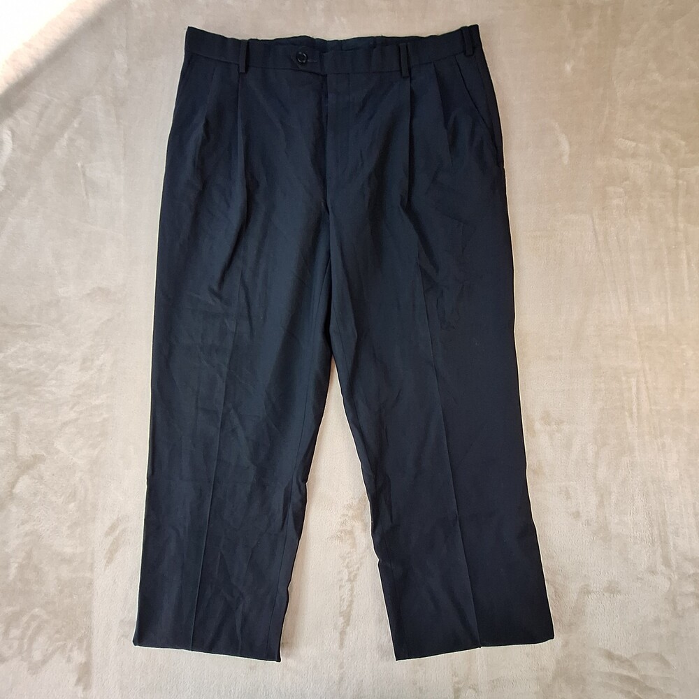 Brooks Brothers 346 Dress Pants Men's 38W 30L Blue Stretch Formal Suit Pants